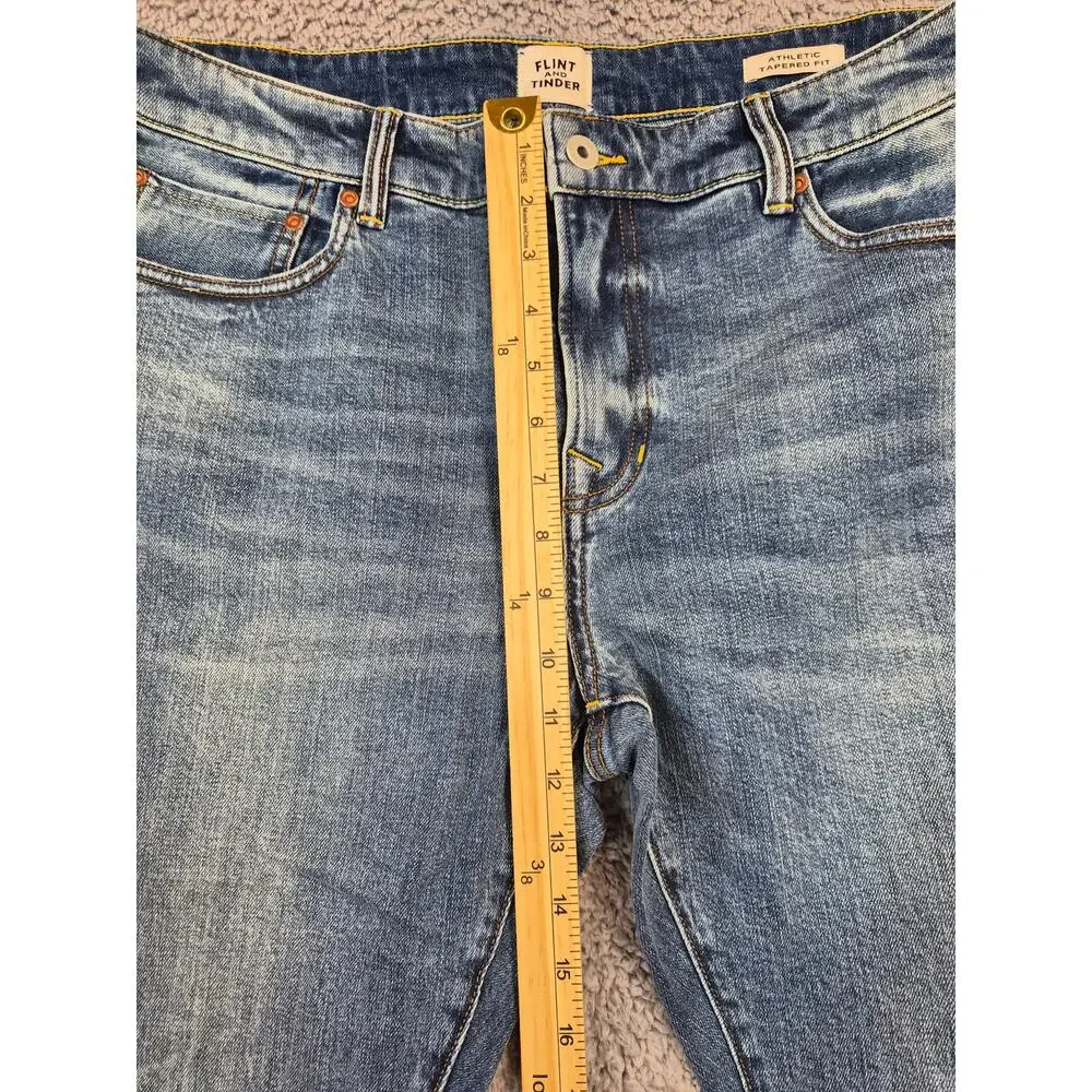 Flint and Tinder Jeans Men's 34x30 Medium Wash Athletic Tapered Fit (1208)
